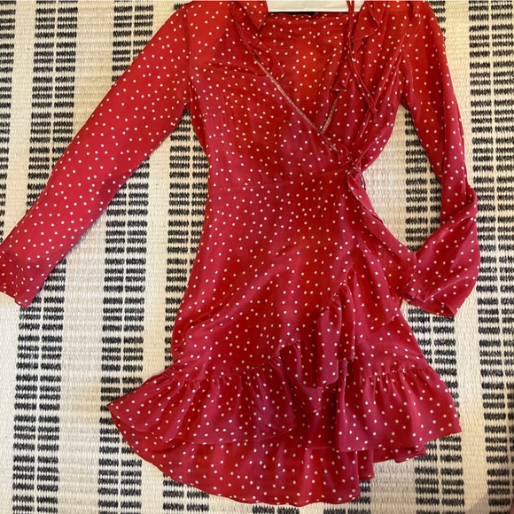 Realization par red and white star mini dress size XS - Picture 1 of 2